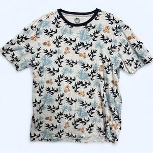 Free Planet Floral Graphic Tee Organic Cotton‎ Eco Streetwear Sz XL Coastal Sun